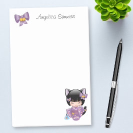 Notas Post-it® Neko Kokeshi Doll - Chica Geisha