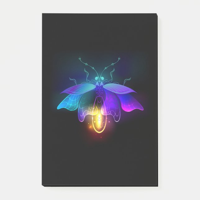 Notas Post-it® Neon Firefly en negro (Anverso)
