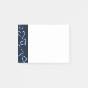 Notas Post-it® Neon Hearts Blue