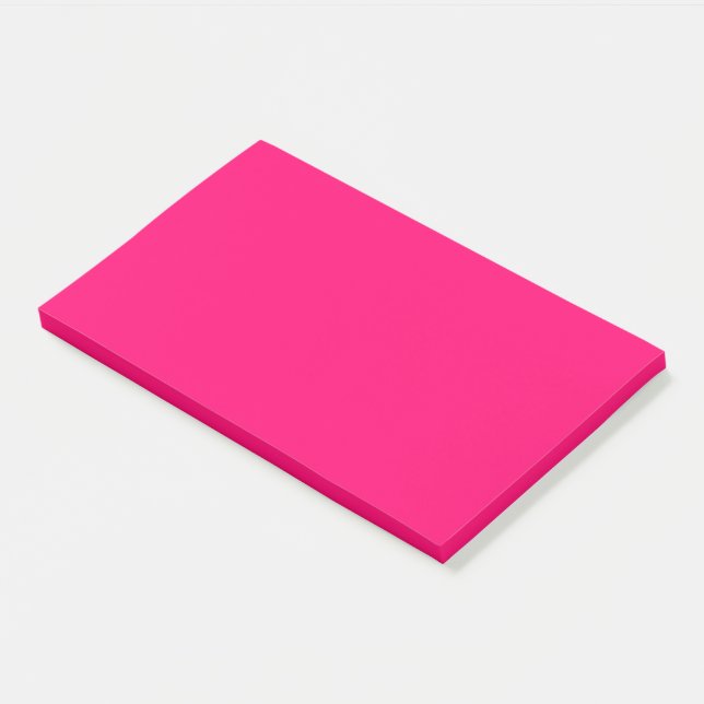 Notas Post-it® Neon Pink Sticky Notes - Personalizable y negrita (En perspectiva)