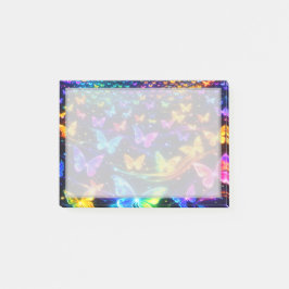 Notas Post-it® Neonfarbener Notizzettel mit Schmetterlingsmotiv