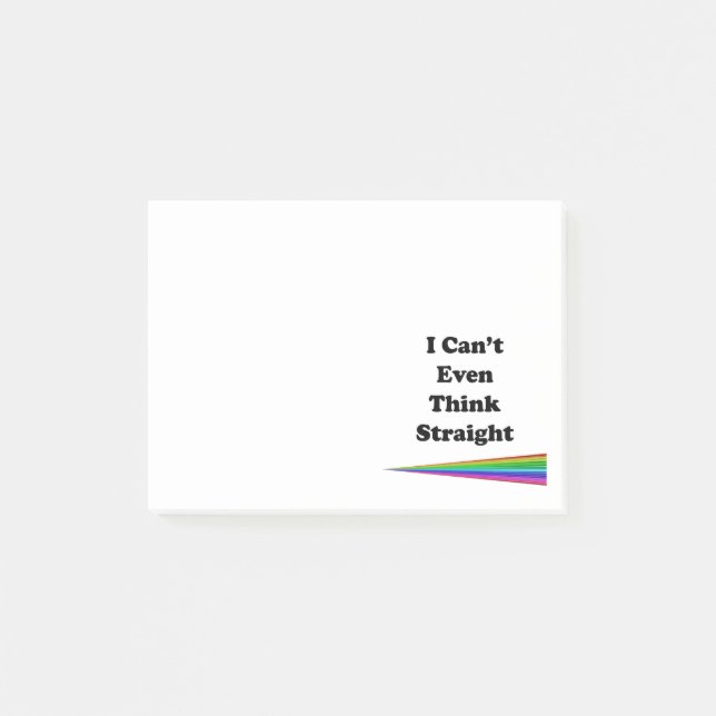 Notas Post-it® Ni siquiera puedo pensar directamente (Anverso)