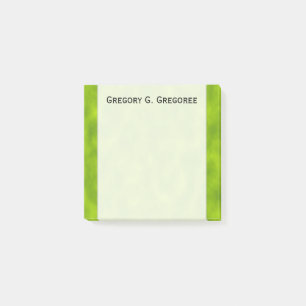 Notas Post-it® Niebla/neblina verdes/Niebla-Como modelo + Nombre