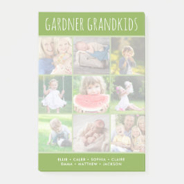 Notas Post-it® Nietos personalizados nombran Collage de fotos de