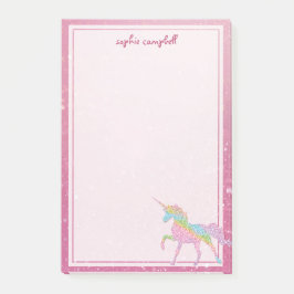 Notas Post-it® Niñas arcoiris unicornio