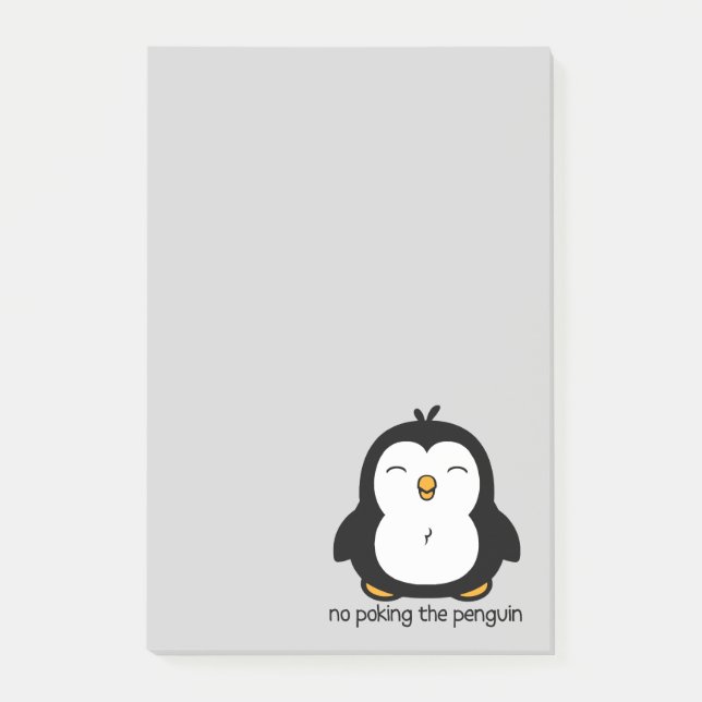 Notas Post-it® Ningún empuje del pingüino lindo (Anverso)