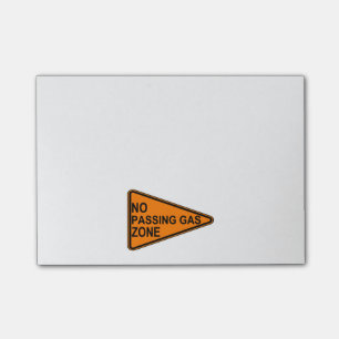 Notas Post-it® Ninguna señal de tráfico de paso del gas