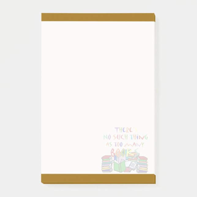 Notas Post-it® Ninguna tal Cosa-Demasiado muchos libros (Anverso)