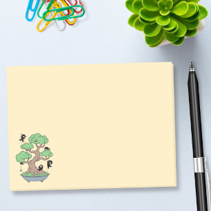 Notas Post-it® Ninjas minúsculo en árbol de los bonsais en