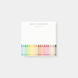 Notas Post-it® Niños modernos maestros coloridos colores de rayón