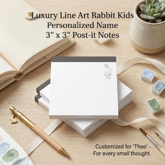 Notas Post-it® Niños personalizados 3x3 | Arte de línea minimalis