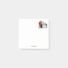 Notas Post-it® No abrir hasta que Navidad presente navidad