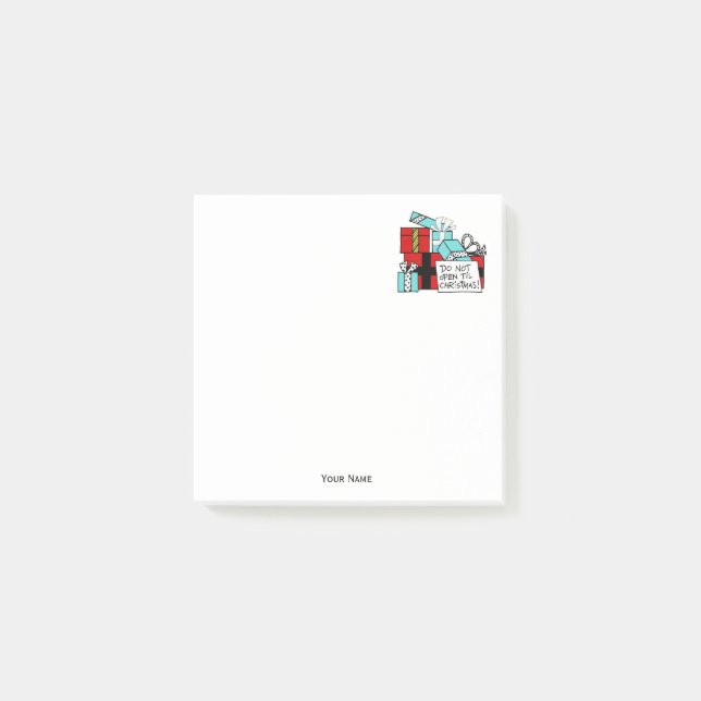 Notas Post-it® No abrir hasta que Navidad presente navidad (Anverso)