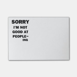 Notas Post-it® No bueno en la gente - Ing