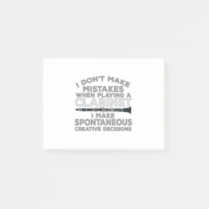 Notas Post-it® No cometo errores al jugar al Clarinet