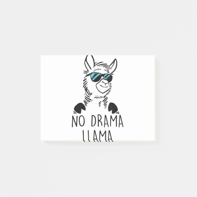 Notas Post-it® No Drama Llama Funny Lama Shirt (Anverso)