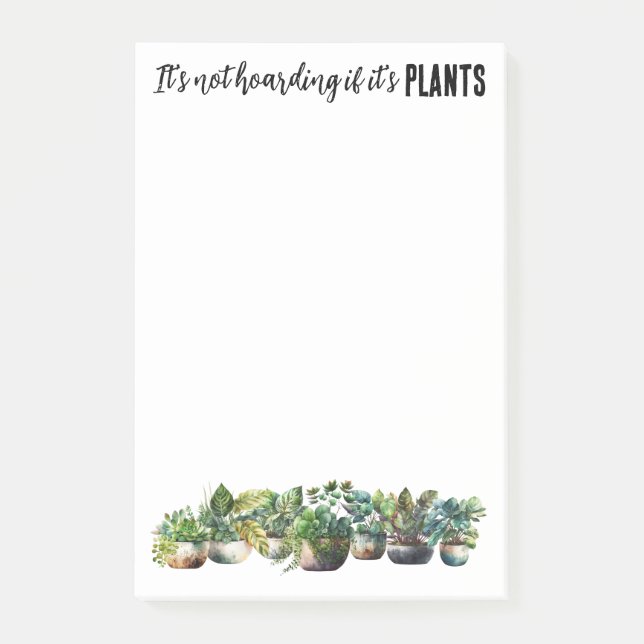 Notas Post-it® No es acaparar si son plantas (Anverso)