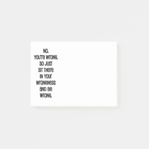 Notas Post-it® No, estás equivocado.