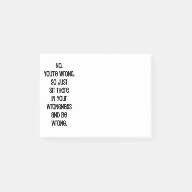 Notas Post-it® No, estás equivocado. (Anverso)