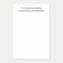 Notas Post-it® No estoy posponiendo, Divertido, Ingenioso, Person