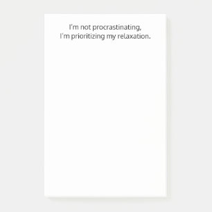 Notas Post-it® No estoy retrasando, Funny, Witty, Personalizado