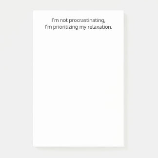 Notas Post-it® No estoy retrasando, Funny, Witty, Personalizado