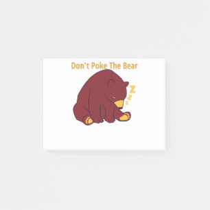 Notas Post-it® No golpeen al oso - diseño de oso papa