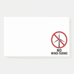 Notas Post-it® No hay parques eólicos - No hay aerogeneradores