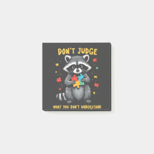 Notas Post-it® No juzgues lo que no entiendes de Raccoon
