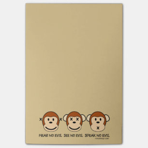 Notas Post-it® No oiga ningún mono del mal