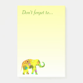 Notas Post-it® No olvide… con el elefante hermoso