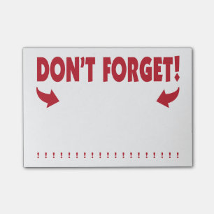 Notas Post-it® No olvide la atención que consigue recordatorio