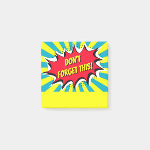 Notas Post-it® No olviden este estilo cómico