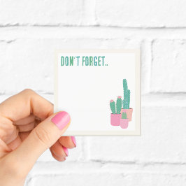 Notas Post-it® No olviden la planta de Cactus