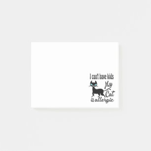 Notas Post-it® No Puedo Tener Hijos Mi Gato Es Alérgico