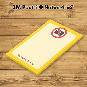 Notas Post-it® No se permiten fotos