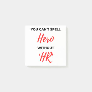 Notas Post-it® No se puede deletrear héroe sin 'HR' 2