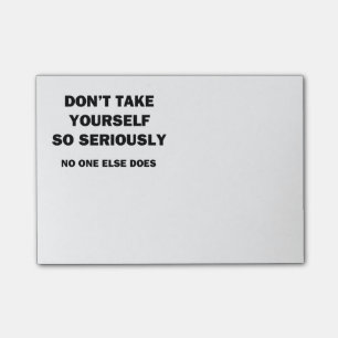 Notas Post-it® No se tome tan seriamente