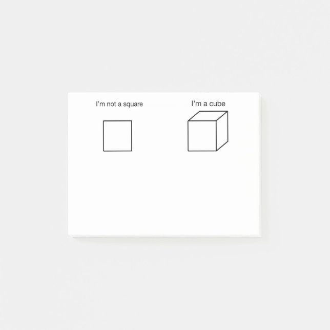 Notas Post-it® No soy un cuadrado (Anverso)