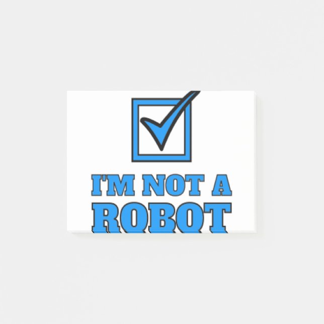 Notas Post-it® No soy un robot (Anverso)
