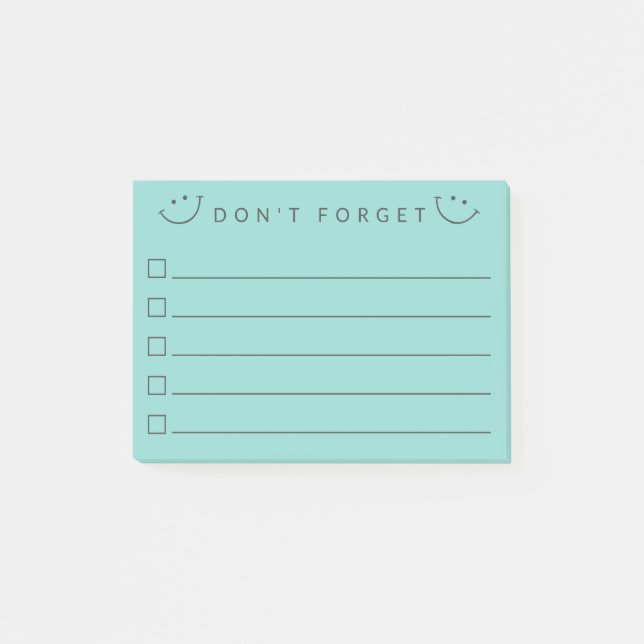 Notas Post-it® No te olvides de las sonrisas (Anverso)