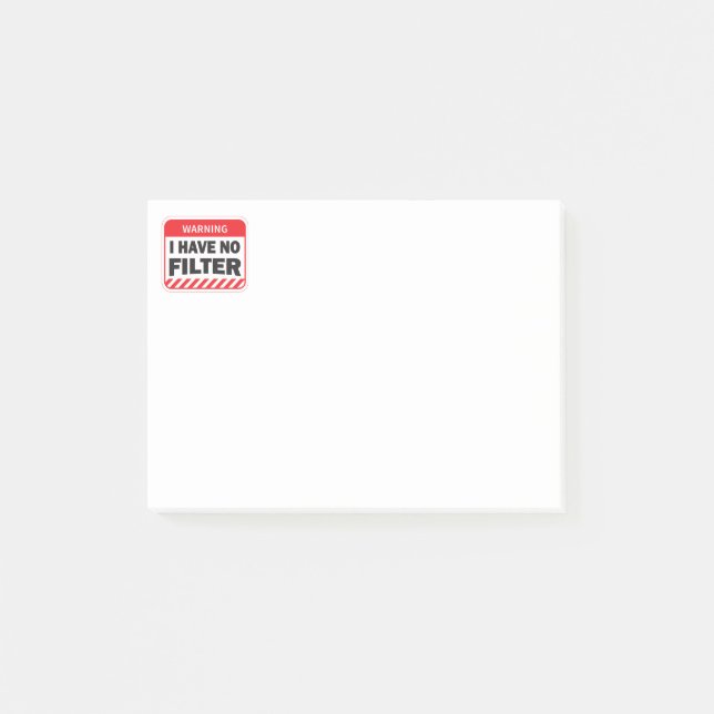 Notas Post-it® No tengo filtro (Anverso)