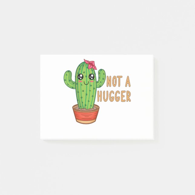 Notas Post-it® No Un Cactus Hugger (Anverso)