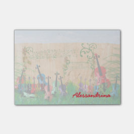 Notas Post-it® Nombre atado multicolor del personalizado de los