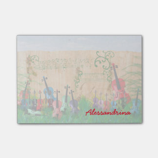 Notas Post-it® Nombre atado multicolor del personalizado de los