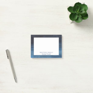 Notas Post-it® Nombre comercial simple Navy Blue Modern