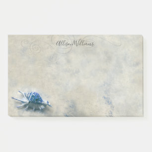 Notas Post-it® Nombre con monograma costero 10x6 del Seashell