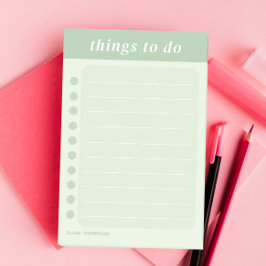 Notas Post-it® Nombre corto Green School Tareas diarias