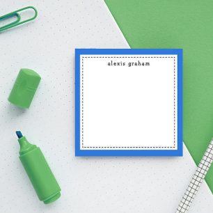 Notas Post-it® Nombre de adición de borde azul cielo personalizad