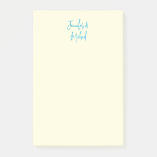 Notas Post-it® Nombre de caligrafía minimalista profesional
